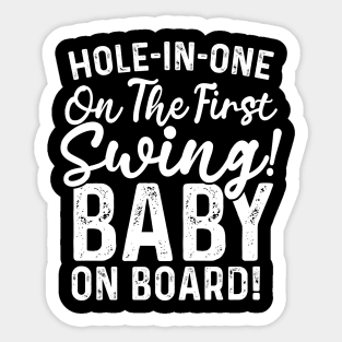 golf pregnant women first time pregnancy announcement Sticker